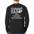 Volleyball Dad Definition Dad Of A Volleyball Player Father Long Sleeve T-Shirt Back Print