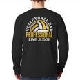 Volleyball Dad Professional Line Judge Volleyball Dad Long Sleeve T-Shirt Back Print