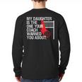 Volleyball Mom Dad Parent Shirt Daughter Player Long Sleeve T-Shirt Back Print
