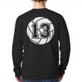 Volleyball Player 13 Volleyball Mom Dad Jersey Number 13 Long Sleeve T-Shirt Back Print Volleyball Player 13 Volleyball Mom Dad Jersey Number 13 Long Sleeve T-Shirt Back Print