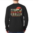 Waterski Dad Fathers Day Ski Lover Dad Water Skiing Rider Long Sleeve T-Shirt Back Print