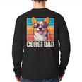 Welsh Corgi Pembroke Dog Corgi Dad -Adults Small Classic Fit Short Sleeve Cotton Polyester Blend Long Sleeve T-Shirt Back Print