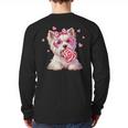 Westie Dog Valentines Day Dog Mom Westie Dad Candy Sucker For Men Women Girls Kids Long Sleeve T-Shirt Back Print