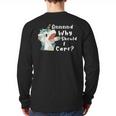 And Why Should I Care Sarcastic Unicorn Dad Mom Long Sleeve T-Shirt Back Print