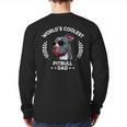 World's Coolest Dog Dad Papa Men Pitbull Long Sleeve T-Shirt Back Print