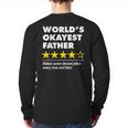 Worlds Okayest Father Dad Joke Review For Fathers Day Long Sleeve T-Shirt Back Print Worlds Okayest Father Dad Joke Review For Fathers Day Long Sleeve T-Shirt Back Print