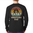Wrestling Dad Vintage Wrestling Retro Wrestling Lover Long Sleeve T-Shirt Back Print