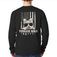 Yorkie Dad Cool Vintage Retro Proud American Long Sleeve T-Shirt Back Print