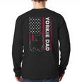 Yorkie Dog Vintage US American Flag Yorkie Dad Fathers Day Long Sleeve T-Shirt Back Print