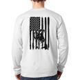 American Flag USA Patriot Boxer Dog Dad Long Sleeve T-Shirt Back Print