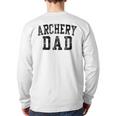 Archery Dad Birthday Classic Bold Font Archery Daddy Long Sleeve T-Shirt Back Print