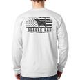 Beagle Dad Distressed American Flag Patriotic Dog Long Sleeve T-Shirt Back Print Beagle Dad Distressed American Flag Patriotic Dog Long Sleeve T-Shirt Back Print