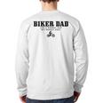 Biker Dad Mountain Bike MTB Father's Day Cyclist Long Sleeve T-Shirt Back Print