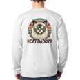 Cat Daddy Cool Ragdoll Cat Father's Day Retro Cat Dad Long Sleeve T-Shirt Back Print
