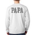 Checkered Papa Lightning Bolt Fathers Day Dad Grandpa Long Sleeve T-Shirt Back Print Checkered Papa Lightning Bolt Fathers Day Dad Grandpa Long Sleeve T-Shirt Back Print