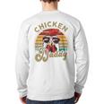 Chicken-Shirt Rooster Daddy Vintage Farmer Dad Father Long Sleeve T-Shirt Back Print