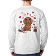 Cute Dachshund Valentine's Day Heart Love Dog Mom Dog Dad Long Sleeve T-Shirt Back Print