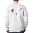 Dad Of The Birthday Boy Space Astronaut Birthday Family Long Sleeve T-Shirt Back Print