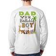 Dad Of The Birthday Boy Wild Zoo Theme Safari Party Long Sleeve T-Shirt Back Print