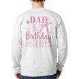Dad Of The Birthday Girl Bow Cute Pink Matching Family Party Long Sleeve T-Shirt Back Print