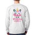 Dad Of The Birthday Girl Family Matching Unicorn Birthday Long Sleeve T-Shirt Back Print