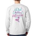 Dad Of The Birthday Mermaid Birthday Party Mermaid Dad Long Sleeve T-Shirt Back Print