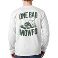 Dad Lawn Mowing One Bad Mowfo Mower Dad Gardening Long Sleeve T-Shirt Back Print