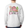 Dad Pink Farm Animal Birthday Kids Matching Family Long Sleeve T-Shirt Back Print