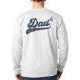 Dad4 Daddy Of 4 Kids Father Of Four Fourth Time Dad Long Sleeve T-Shirt Back Print