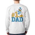 Disney Donald Duck Number One Dad Sunglasses Father's Day Long Sleeve T-Shirt Back Print