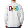Disney Mickey And Friends Mickey Minnie Dad Collegiate Logo Long Sleeve T-Shirt Back Print