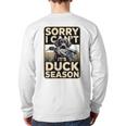 Duck Hunting Dog Sorry I Cant Its Duck Season Dad Joke Long Sleeve T-Shirt Back Print Duck Hunting Dog Sorry I Cant Its Duck Season Dad Joke Long Sleeve T-Shirt Back Print