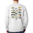 Fishing-Shirt Types Of Freshwater Bass Fish Dad Jokes Long Sleeve T-Shirt Back Print