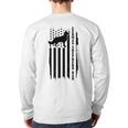 German Shepherd Dad Vintage Flag Patriotic Dog Long Sleeve T-Shirt Back Print