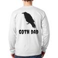 Goth Dad Gothic Bird Crow Emo Father's Day Long Sleeve T-Shirt Back Print