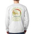 Here-Fishy Fishing Boy Large Mouth Bass Dad Long Sleeve T-Shirt Back Print