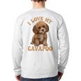 I Love My Cavapoo For Mom Dad Kids Long Sleeve T-Shirt Back Print