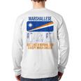 Marshallese Dad Marshall Islands Flag For Father's Day Long Sleeve T-Shirt Back Print