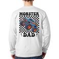 Monster Truck Dad Family Matching Monster Trucks Birthday Long Sleeve T-Shirt Back Print