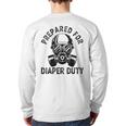 New Dad Prepared For Diaper Duty Long Sleeve T-Shirt Back Print