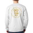 One Dad To Rule Them All Fantasy Nerd Dad Graphic Long Sleeve T-Shirt Back Print