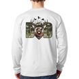 Retro Camo Dad Hunting Camouflage Deer Matching Long Sleeve T-Shirt Back Print
