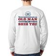 Shih Tzu Dad Shirt Never Underestimate An Old Man Gift Tee Long Sleeve T-Shirt Back Print