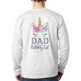 Unicorn Dad Of The Birthday Girl Shirt Matching Party Tee Long Sleeve T-Shirt Back Print