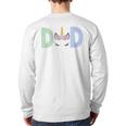 Unicorn Dad First Birthday Girl Family Matching Mama Party Long Sleeve T-Shirt Back Print