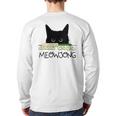Women's Meowjong Cat Mahjong Chinese Game Cat Mom Dad Long Sleeve T-Shirt Back Print