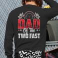 2 Year Old Racing Car Two Fast Birthday 2nd Family Dad Long Sleeve T-Shirt Back Print