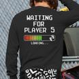 3rd Time Dad Mom Waiting For Player 5 Baby 3 Announcement Long Sleeve T-Shirt Back Print