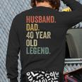 40th Birthday For Men Vintage Dad 1980 Long Sleeve T-Shirt Back Print 40th Birthday For Men Vintage Dad 1980 Long Sleeve T-Shirt Back Print