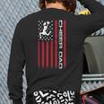 4th Of July US Flag Cheer Dad Shirt For Father's Cheer Long Sleeve T-Shirt Back Print